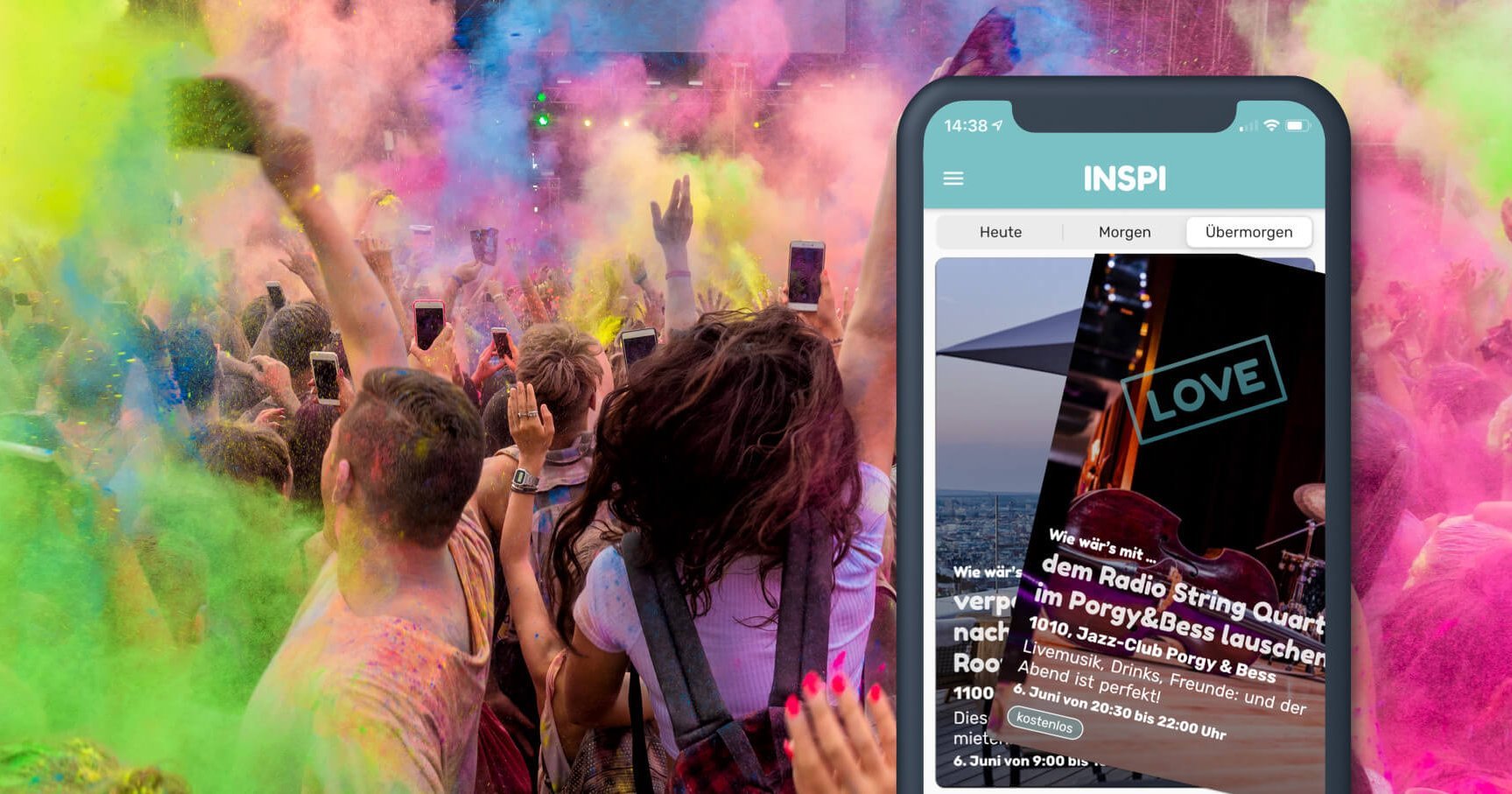 Inspi Faq INSPI App - swipe to find event tips for Vienna - Neofonie